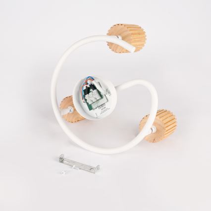 Brilagi - Spot MODERN WOOD 3xGU10/8W/230V hévéa/blanc