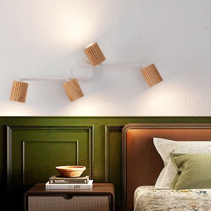 Brilagi - Spot MODERN WOOD 4xGU10/8W/230V bois/blanc