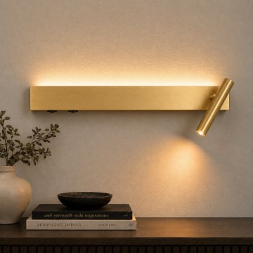 Brilagi - Spot mural LED ARLIX LED/3W/230V + LED/7W doré IRC 90