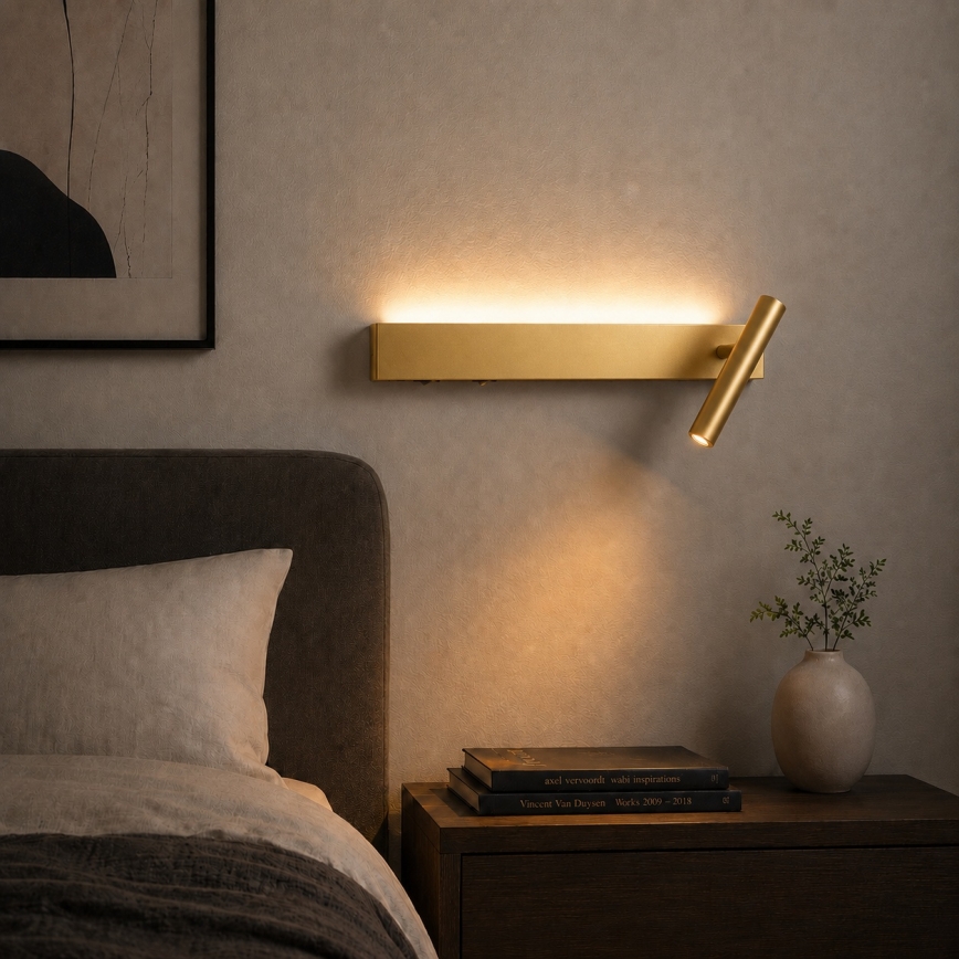 Brilagi - Spot mural LED ARLIX LED/3W/230V + LED/7W doré IRC 90