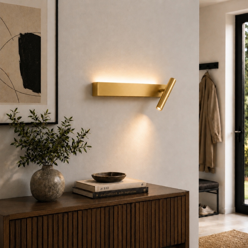 Brilagi - Spot mural LED ARLIX LED/3W/230V + LED/7W doré IRC 90