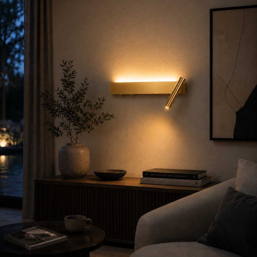 Brilagi - Spot mural LED ARLIX LED/3W/230V + LED/7W doré IRC 90