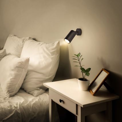 Brilagi - Spot mural LED RGBW dimmable avec interrupteur intégré SELE 1xGU10/4,8W/230V 3000K noir + télécommande