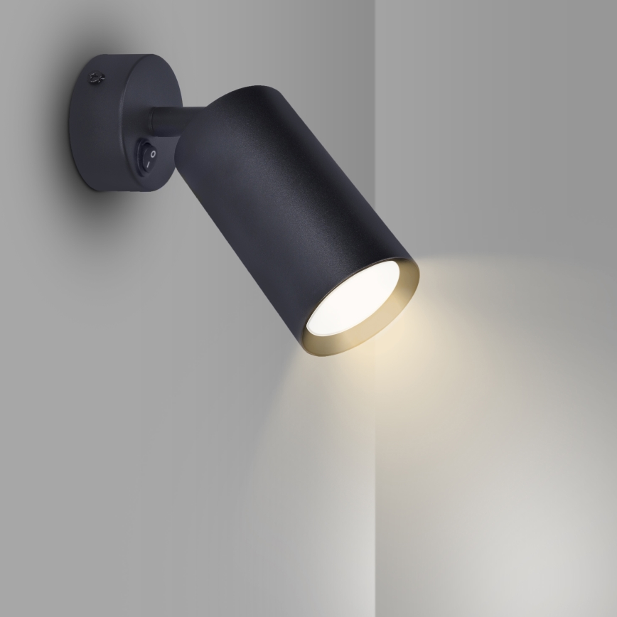 Brilagi - Spot mural LED RGBW dimmable avec interrupteur intégré SELE 1xGU10/4,8W/230V 3000K noir + télécommande