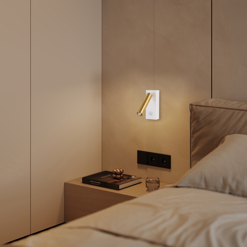 Brilagi - Spot mural LED MAYA 1xG9/7W/230V blanc/ doré