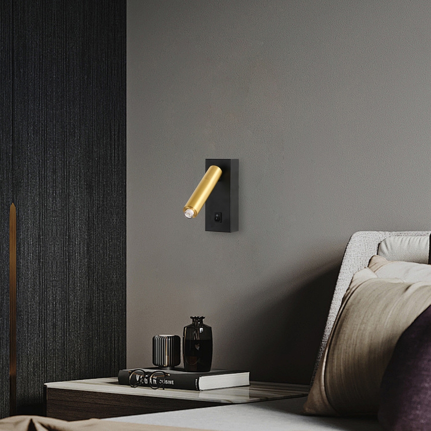 Brilagi - Spot mural LED MAYA 1xG9/7W/230V noir/doré