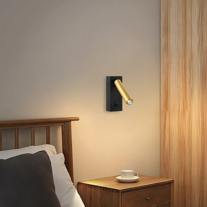 Brilagi - Spot mural LED MAYA 1xG9/7W/230V noir/doré