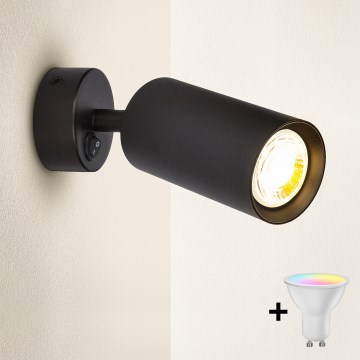 Brilagi - Spot mural LED RGBW dimmable SELE 1xGU10/4,8W/230V 3000K noir + télécommande