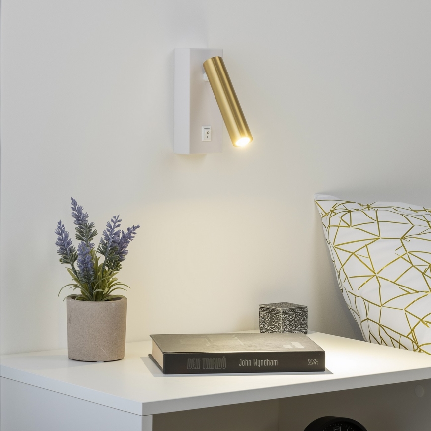 Brilagi - Spot mural MAYA LED/3W/230V 4000K blanc/doré