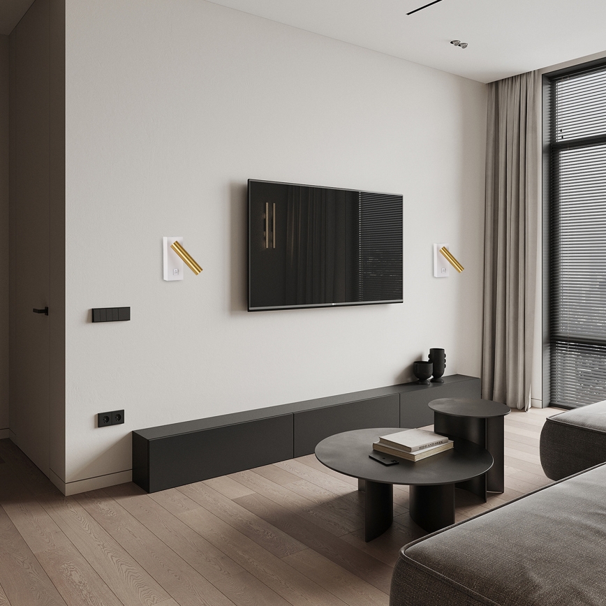 Brilagi - Spot mural MAYA LED/3W/230V 4000K blanc/doré