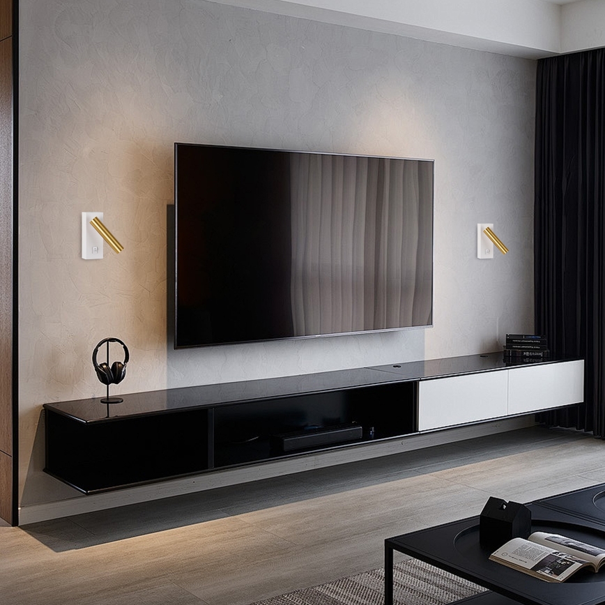 Brilagi - Spot mural MAYA LED/3W/230V 4000K blanc/doré
