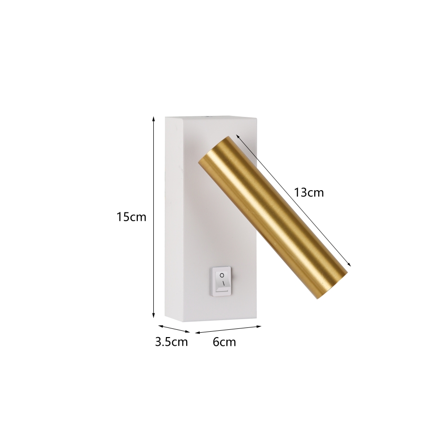 Brilagi - Spot mural MAYA LED/3W/230V 4000K blanc/doré