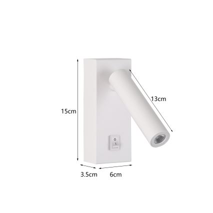 Brilagi - Spot mural MAYA LED/3W/230V 4000K blanc
