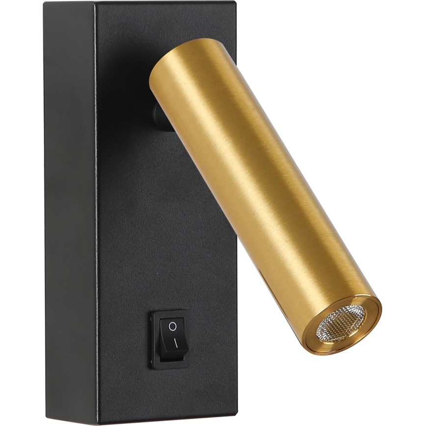 Brilagi - Spot mural MAYA LED/3W/230V 4000K noir/doré