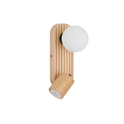 Brilagi - Spot mural MODERN WOOD 1xG9/5W/230V + 1xGU10/8W bois d'hévéa