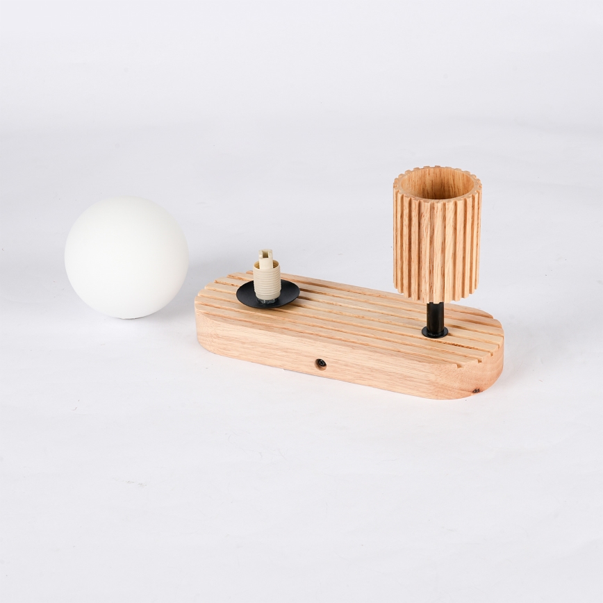 Brilagi - Spot mural MODERN WOOD 1xG9/5W/230V + 1xGU10/8W bois d'hévéa