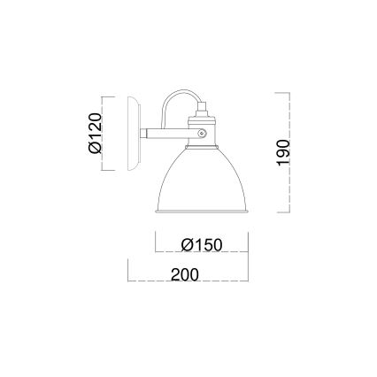 Brilagi - Spot mural TECHNO 1xE27/60W/230V crème/patine