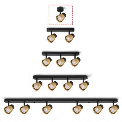 Brilagi - Spot NUGGET 1xGU10/30W/230V noir/doré