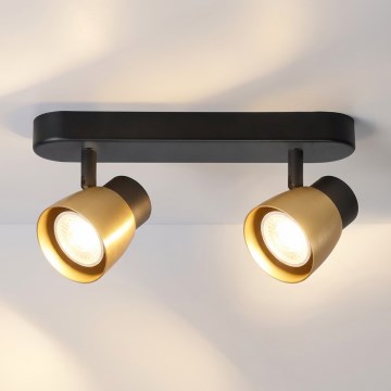 Brilagi - Spot NUGGET 2xGU10/30W/230V noir/doré