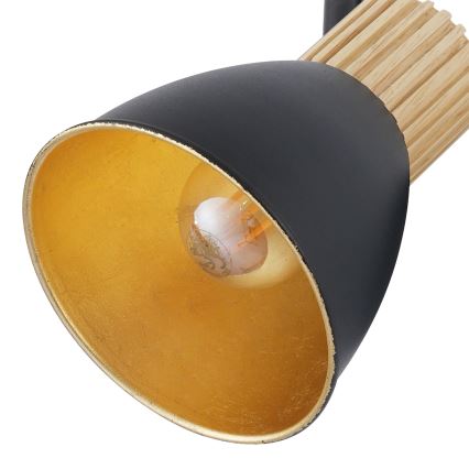 Brilagi - Spot ODENSE 3xE14/10W/230V bois d'hévéa/noir