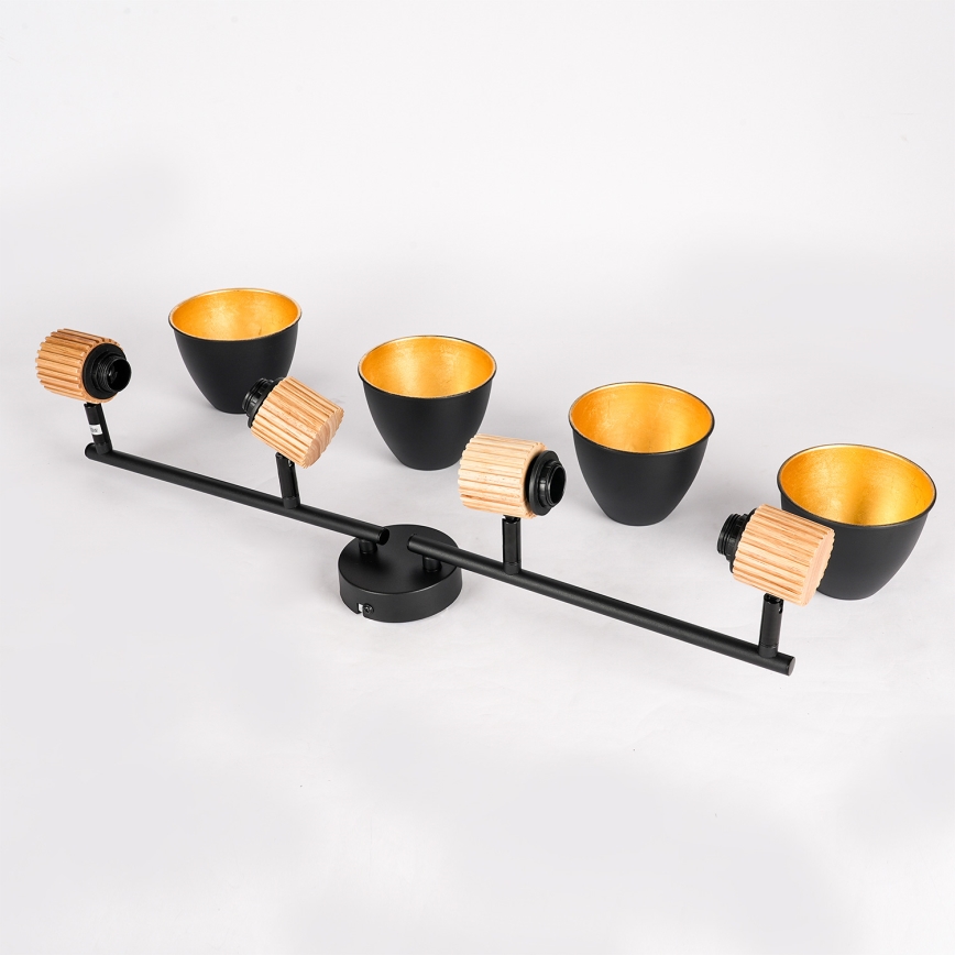 Brilagi - Spot ODENSE 4xE14/10W/230V bois d'hévéa/noir