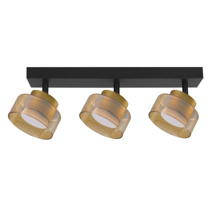 Brilagi - Spot orientable AURA LUX 3xGX53/30W/230V noir/doré