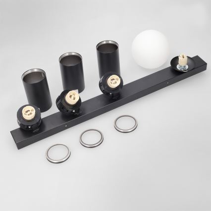 Brilagi - Spot orientable SELE BALL 3xGU10/30W/230V + 1xG9/10W noir