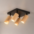 Brilagi - Spot orientable SELE SQUARE 4xGU10/30W/230V noir/décor chêne