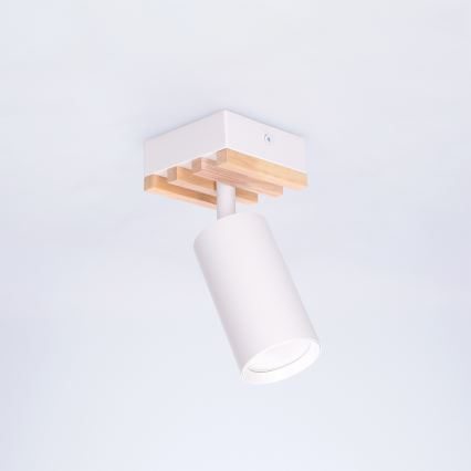 Brilagi - Spot orientable SELE WOOD ACOUSTIC 1xGU10/30W/230V blanc/bois