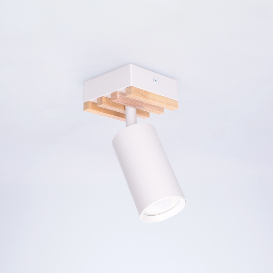 Brilagi - Spot orientable SELE WOOD ACOUSTIC 1xGU10/30W/230V blanc/bois