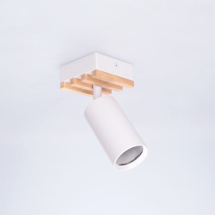 Brilagi - Spot orientable SELE WOOD ACOUSTIC 1xGU10/30W/230V blanc/bois