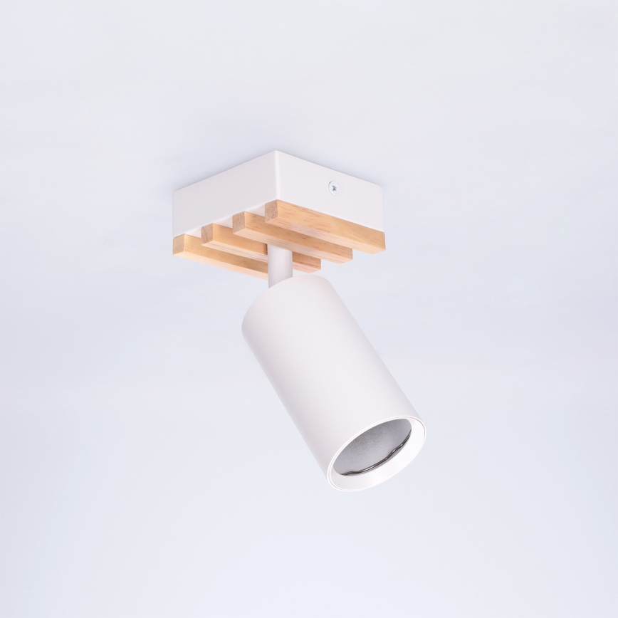 Brilagi - Spot orientable SELE WOOD ACOUSTIC 1xGU10/30W/230V blanc/bois