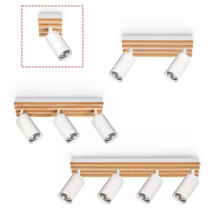 Brilagi - Spot orientable SELE WOOD ACOUSTIC 1xGU10/30W/230V blanc/bois