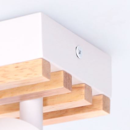 Brilagi - Spot orientable SELE WOOD ACOUSTIC 3xGU10/30W/230V blanc/bois