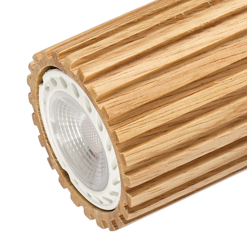 Brilagi - Spot plafond MODERN WOOD 4xGU10/8W/230V hévéa/blanc