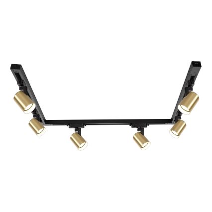 Brilagi - Spot pour rail HUSKY 6xGU10/10W/230V noir/doré