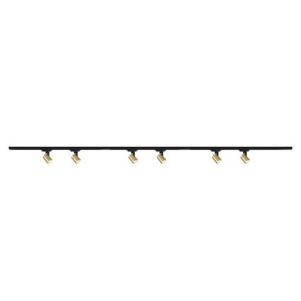 Brilagi - Spot pour rail HUSKY 6xGU10/10W/230V noir/doré