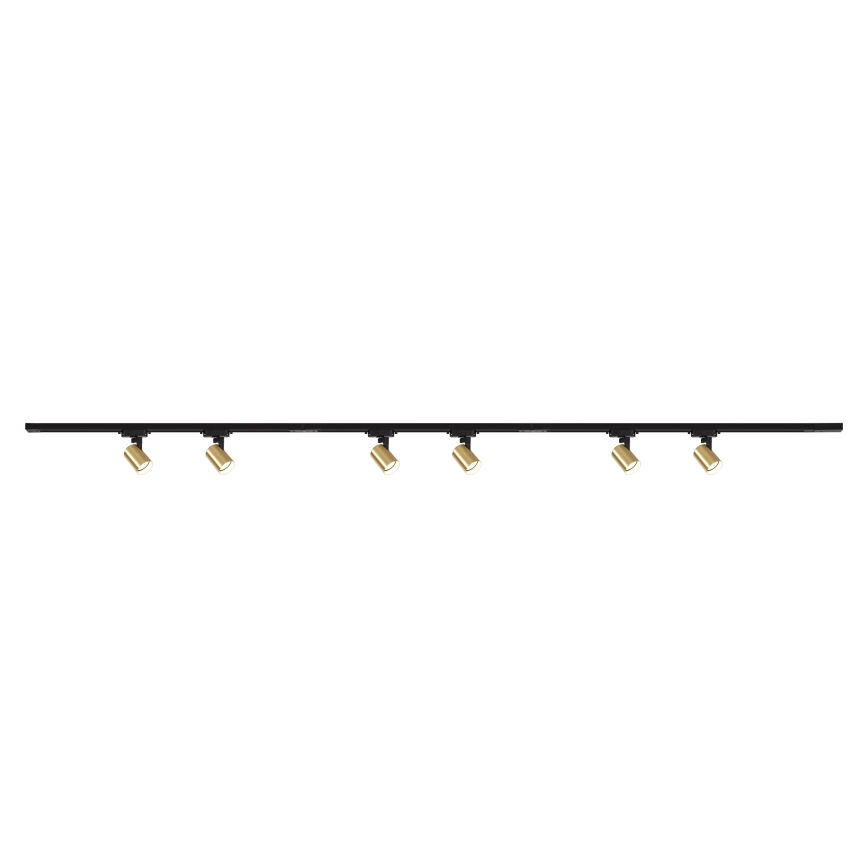 Brilagi - Spot pour rail HUSKY 6xGU10/10W/230V noir/doré