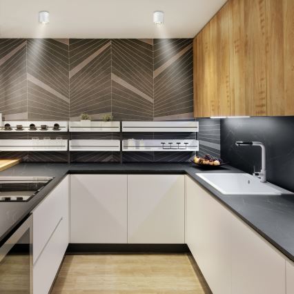 Brilagi - Spot pour salle de bains MIA 1xGU10/30W/230V 84x80 mm argenté IP54