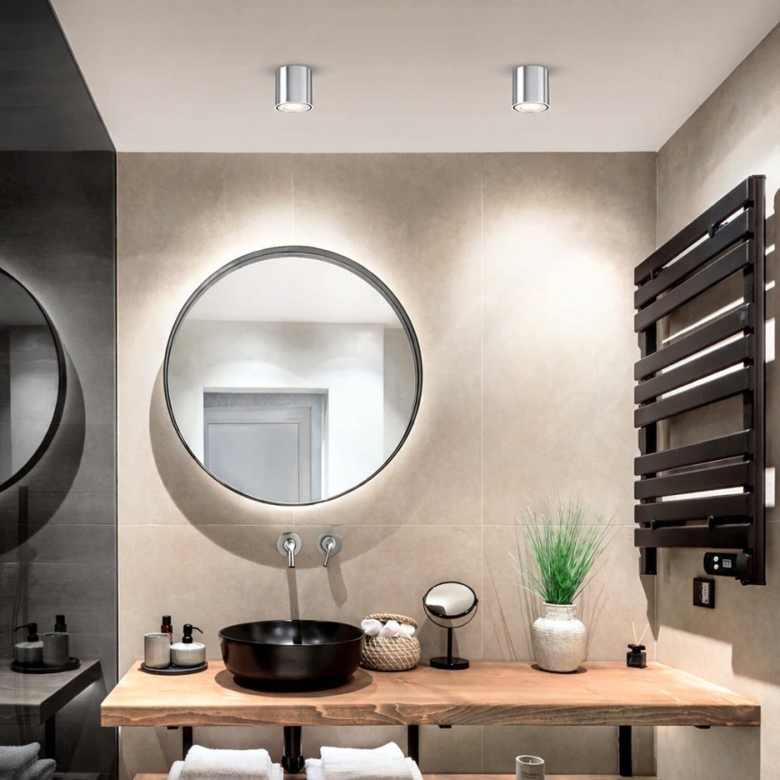 Brilagi - Spot de salle de bains MIA 1xGU10/30W/230V 84x80 mm chrome brillant IP54