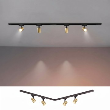 BRILAGI - Spot pour système sur rail HUSKY 4xGU10/10W/230V 150 cm noir/doré