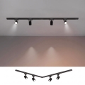 BRILAGI - Spot pour système sur rail HUSKY 4xGU10/10W/230V 150 cm noir