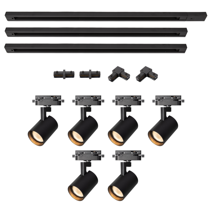 Brilagi - Spot pour système sur rail HUSKY 6xGU10/10W/230V noir