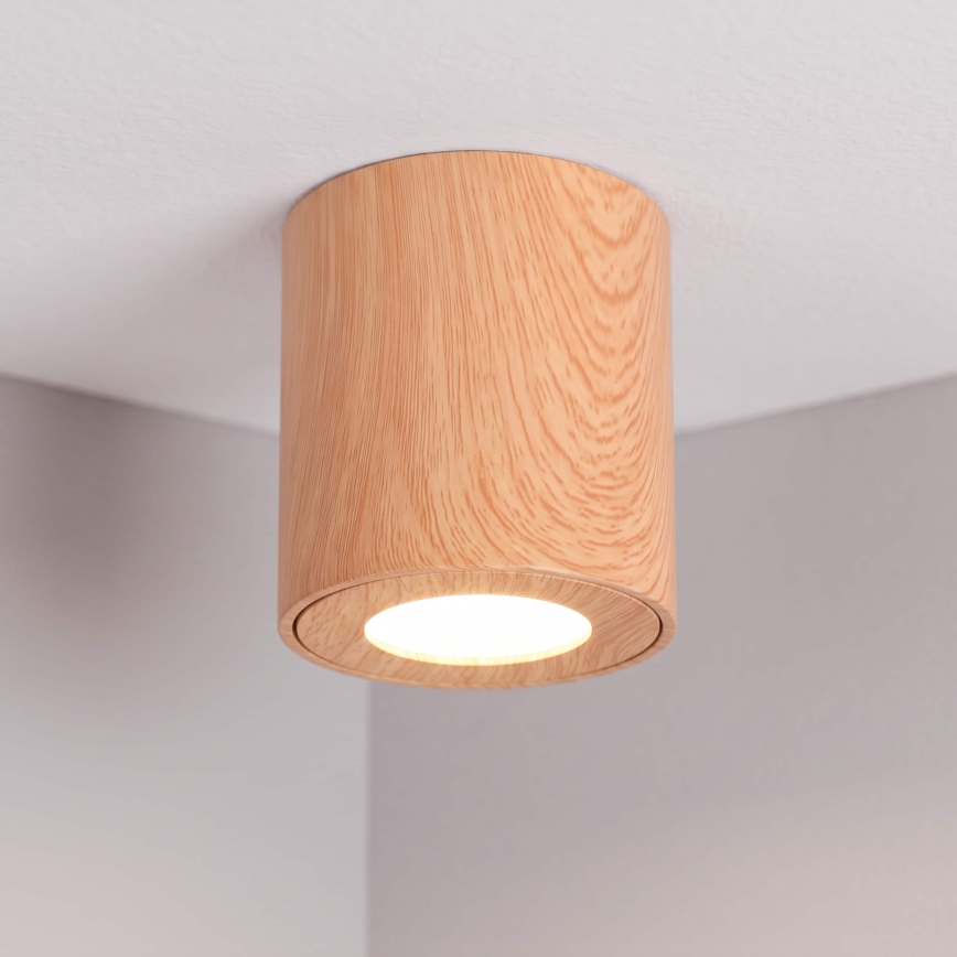 BRILAGI - Spot salle de bain MIA 1xGU10/30W/230V 84x80 mm décor en chêne IP44