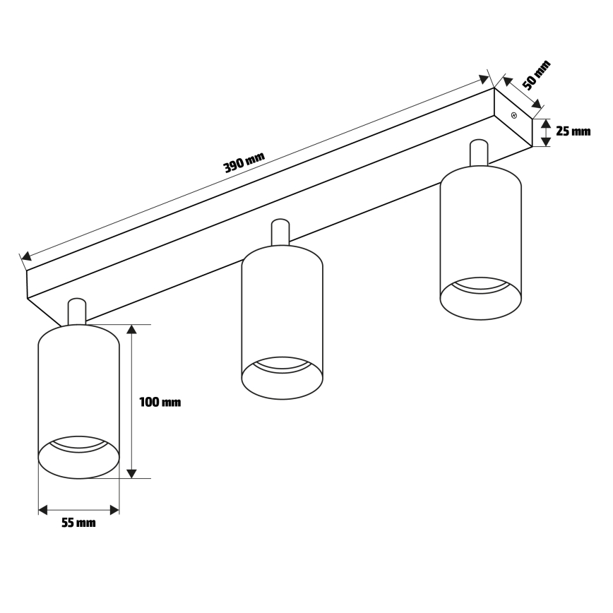 Brilagi - Spot salle de bain SELE 3xGU10/30W/230V IP44 chrome brillant