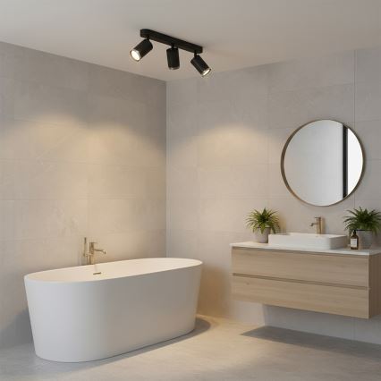 Brilagi - Spot salle de bain SELE 3xGU10/30W/230V IP44 noir