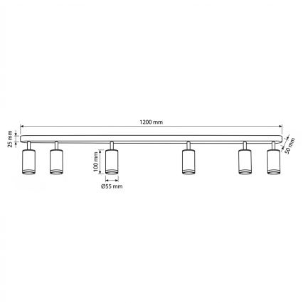 Brilagi - Spot salle de bain SELE 6xGU10/30W/230V IP44 blanc