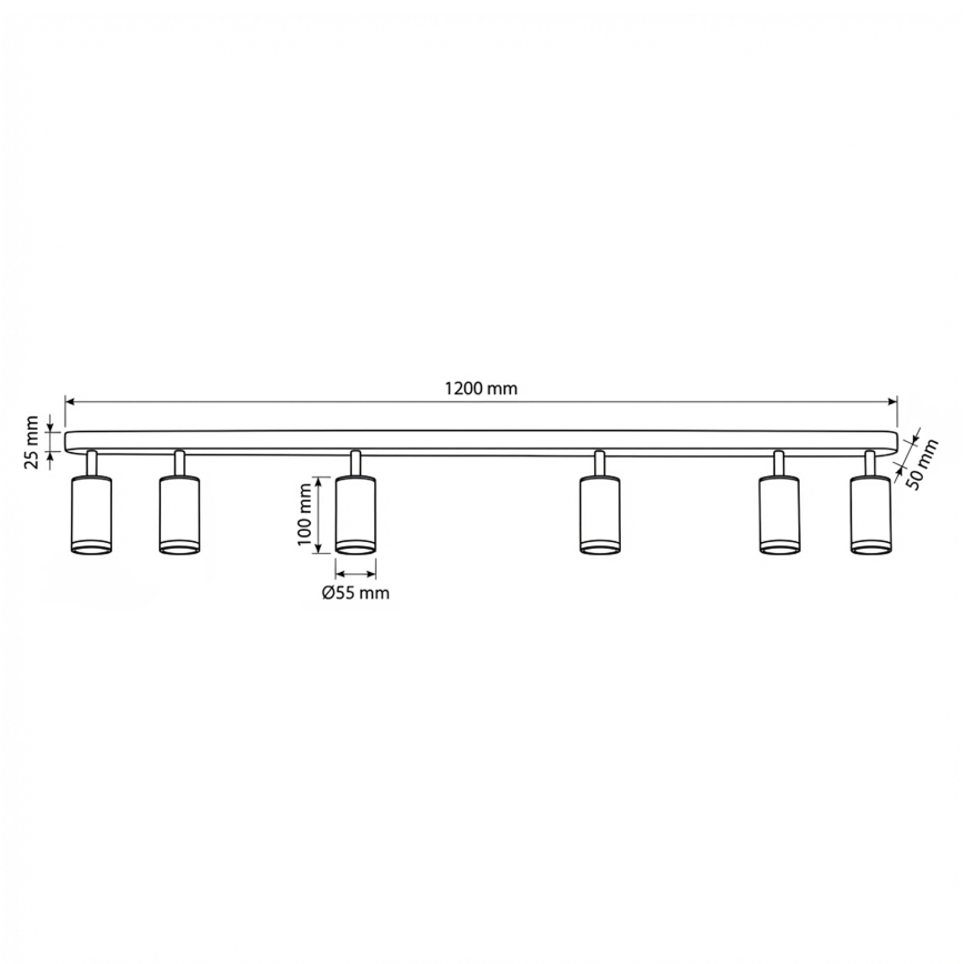 Brilagi - Spot salle de bain SELE 6xGU10/30W/230V IP44 blanc