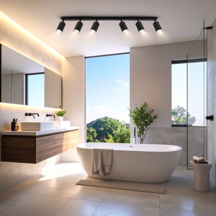 Brilagi - Spot salle de bain SELE 6xGU10/30W/230V IP44 noir