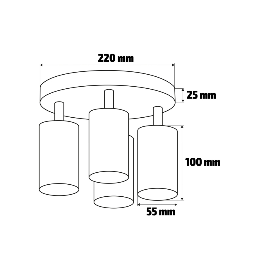Brilagi - Spot salle de bain SELE AQUA 4xGU10/30W/230V IP44 blanc